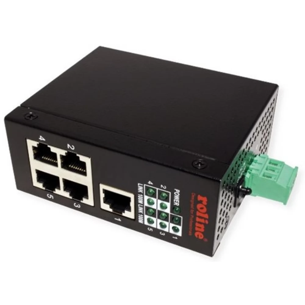 ROLINE 21.13.1155-1 Ipari Switch 5x 10/100Mbps unmanaged