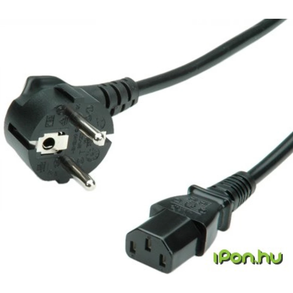 ROLINE 230V-os IEC Tápkábel Fekete 1.8m 19.99.1018-50