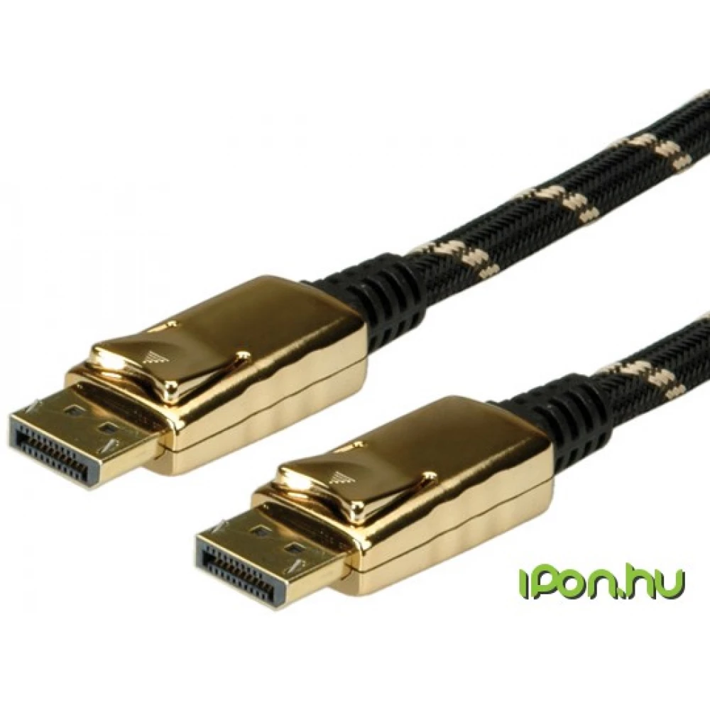 ROLINE DisplayPort Összekötő Arany 1m 11.04.5644-10