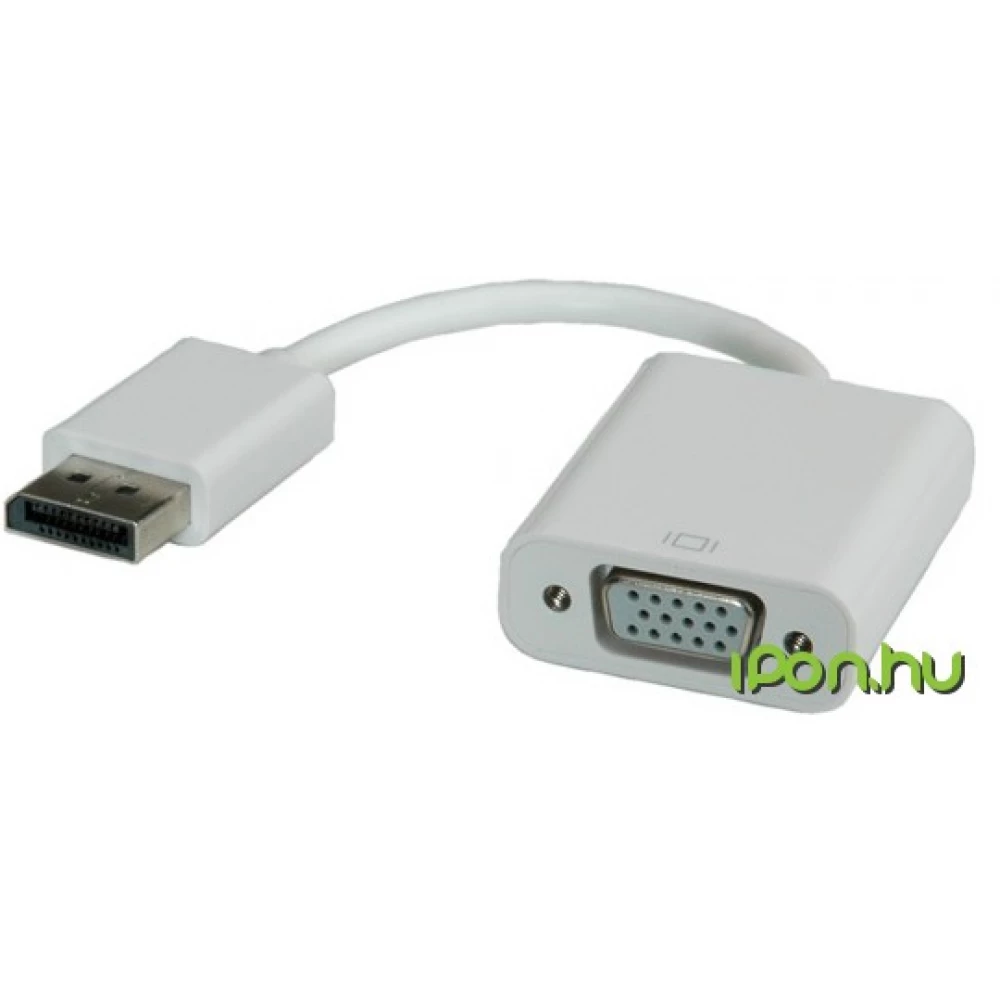 ROLINE DisplayPort VGA/D-Sub Átalakító Fehér 5cm 12.03.3146-10