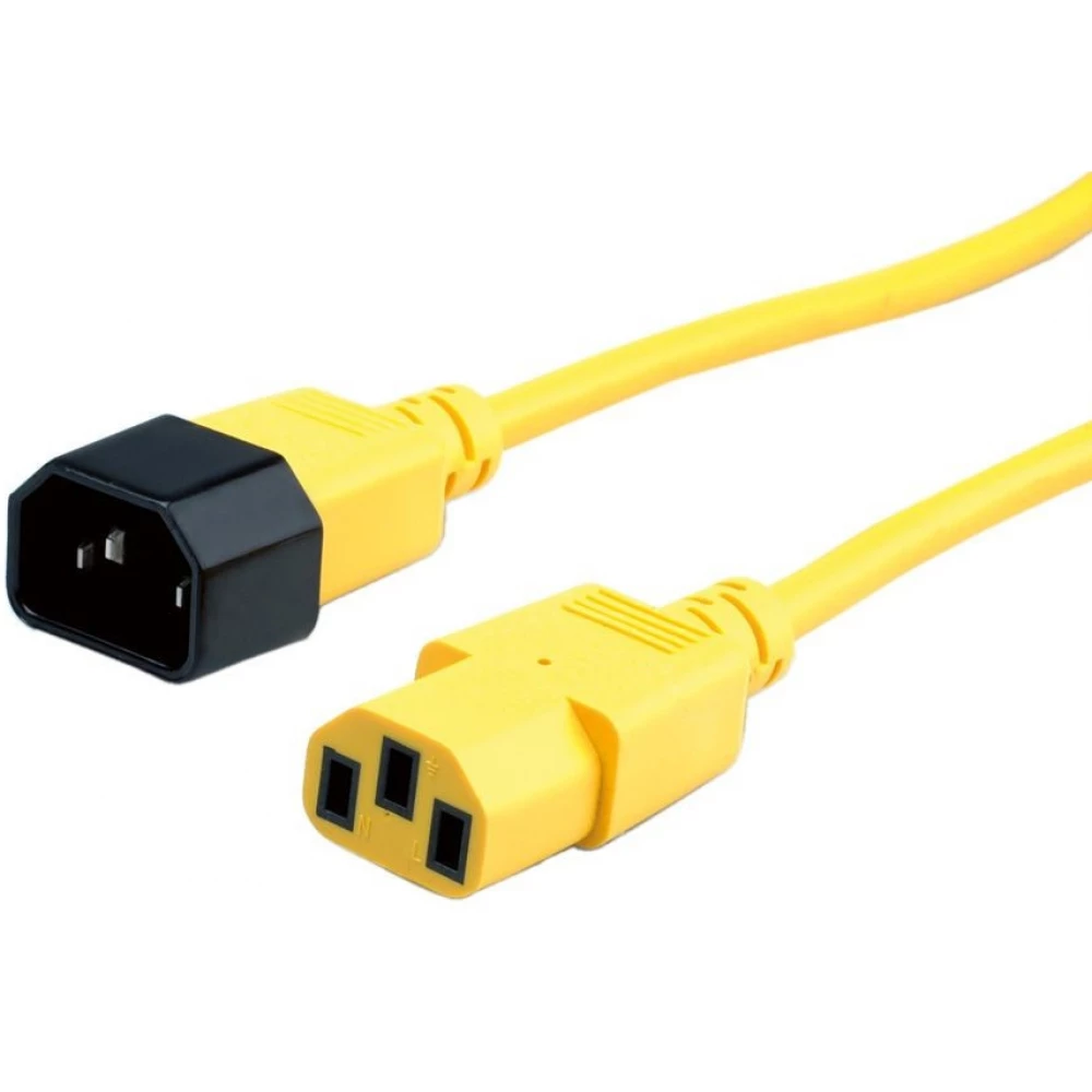 ROLINE IEC Tápkábel Sárga 1.8m 19.08.1521
