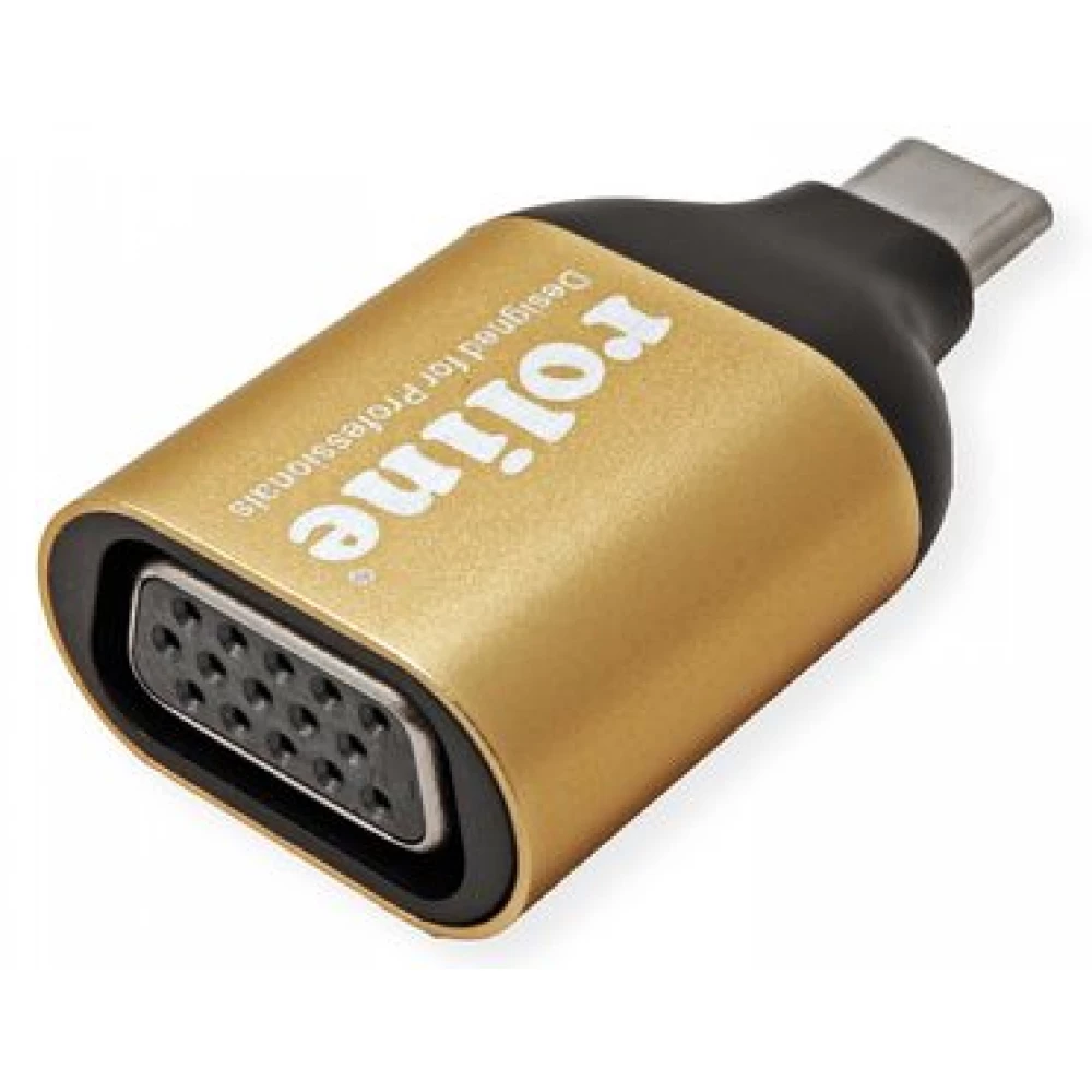 ROLINE USB 2.0 Type C VGA/D-Sub Átalakító Arany 3cm 12.03.3233-10