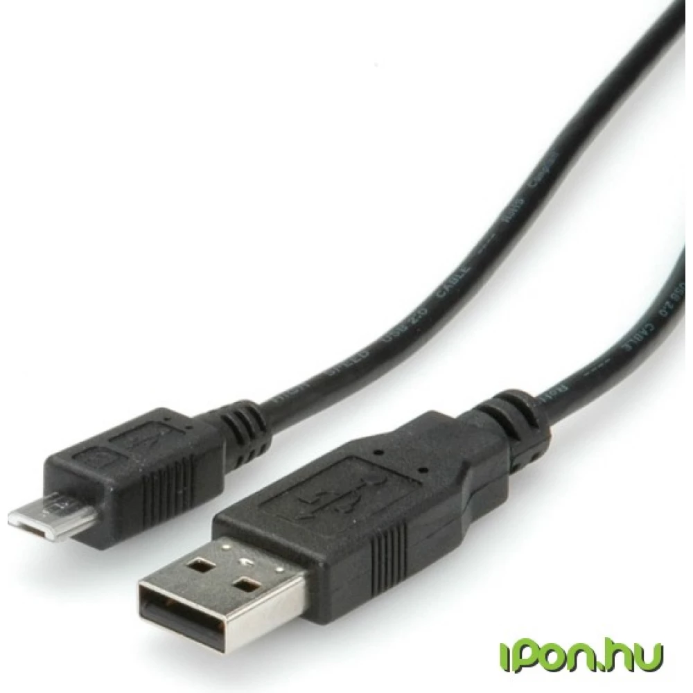 ROLINE USB Micro USB Átalakító Fekete 3m 11.02.8755-10