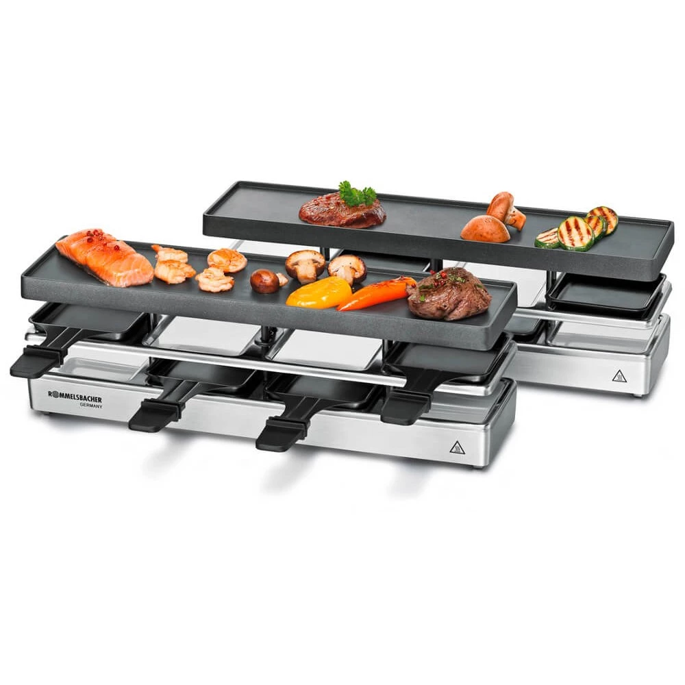 ROMMELSBACHER RC 1600 Raclette grill 4+4 795 W ezüst