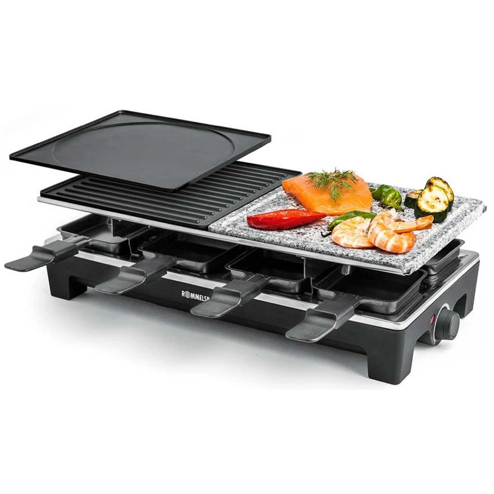 ROMMELSBACHER RCS 1350 Raclette Grill 1350 W fekete / rozsdamentes acél