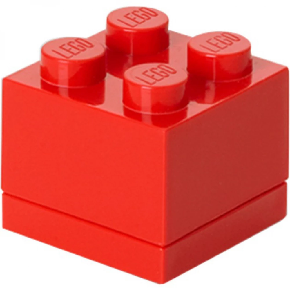 ROOM COPENHAGEN Mini tárolódoboz 4-es lego kocka formájú piros