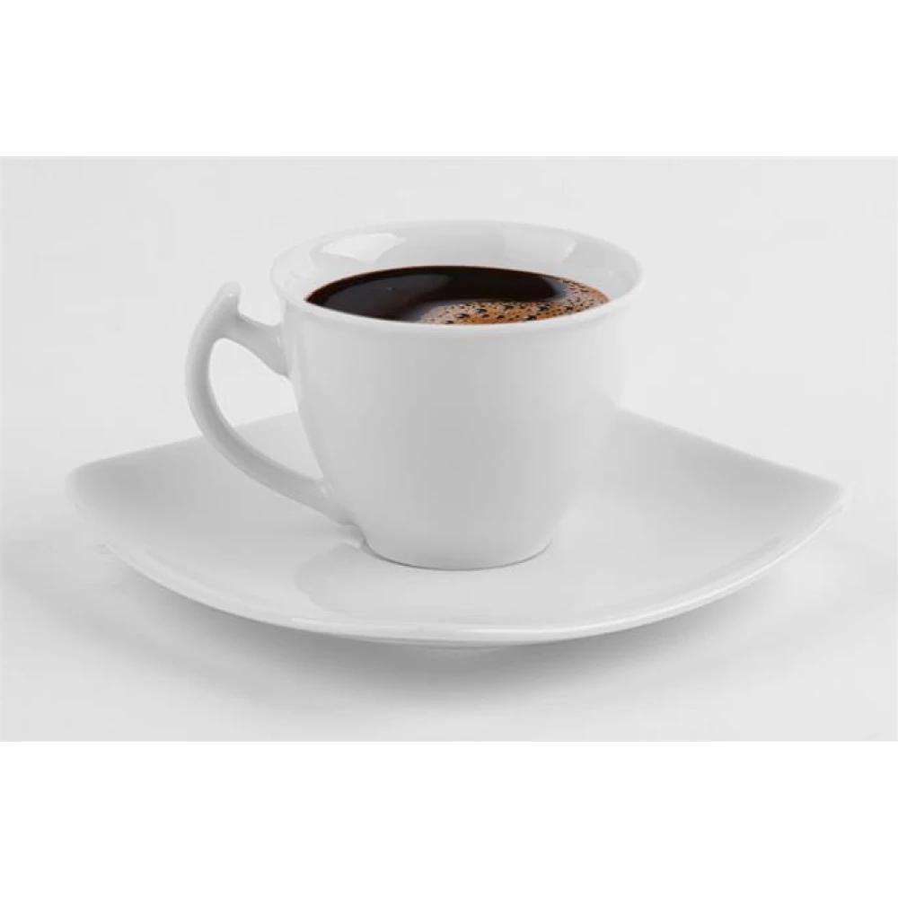ROTBERG Quadrate Kávéscsésze + alj fehér 25cl 6db-os szett