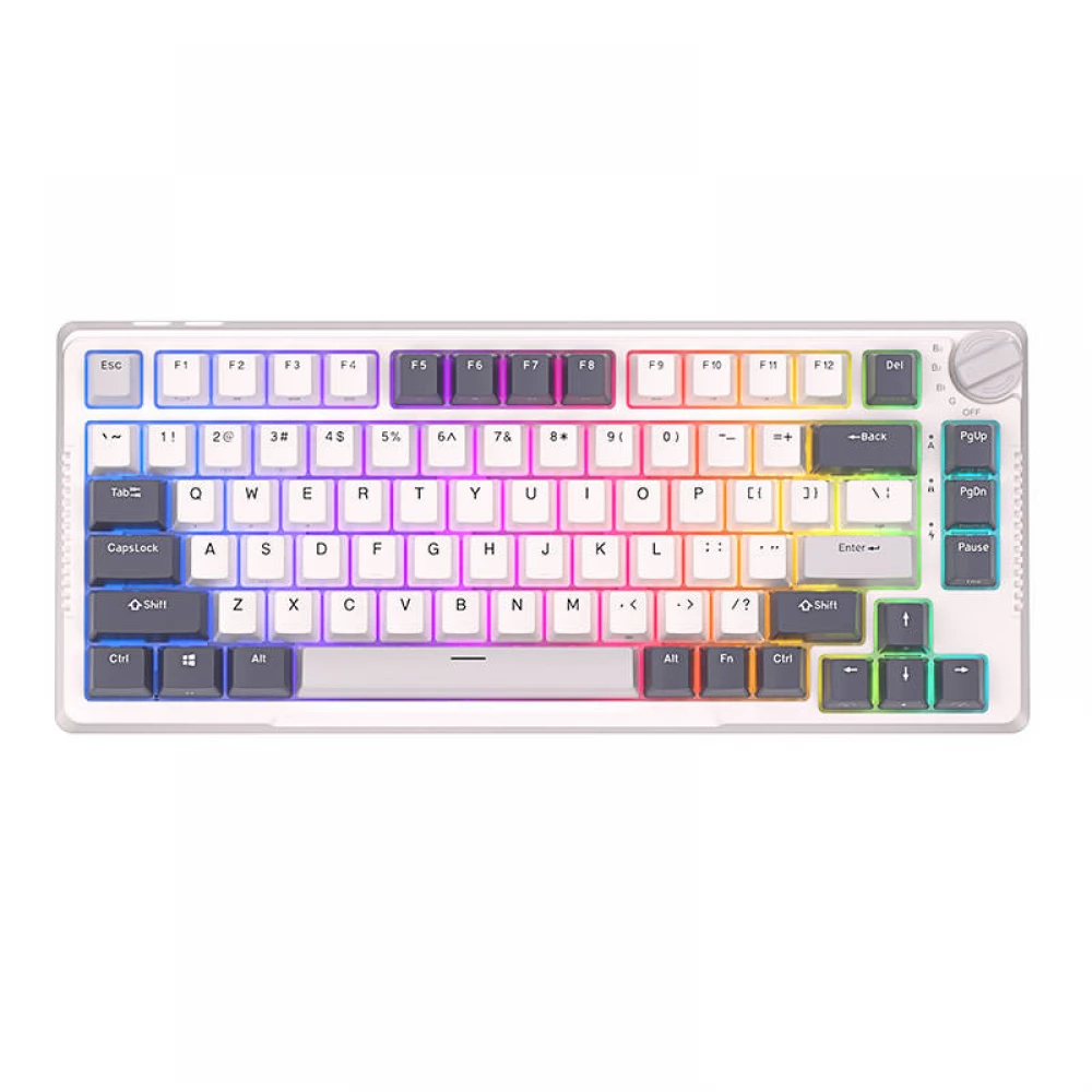 ROYAL KLUDGE RKH81 RGB Skycyan US Angol fehér