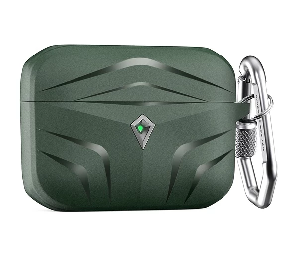 Rubber Apple Airpods Pro szilikon tok akasztóval zöld