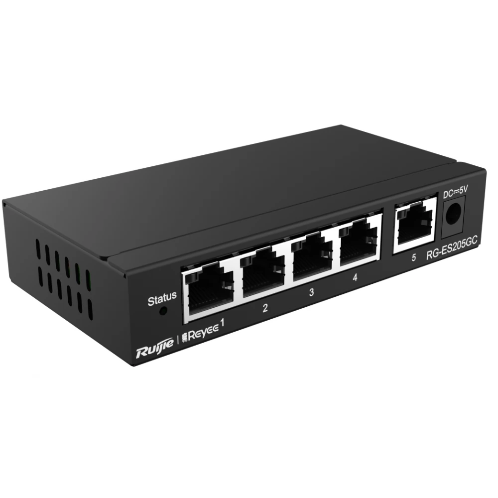 RUIJIE RG-ES205GC REYEE 5-Port Gigabit Cloud Mananged Non-PoE Switch
