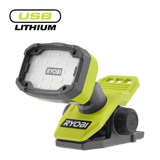 RYOBI RLC4-0 USB csíptethetős lámpa akkumulátor és töltő nélkül