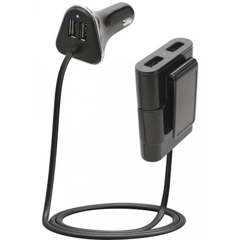 SAL Univerzális autós gyorstöltő 4xUSB fekete