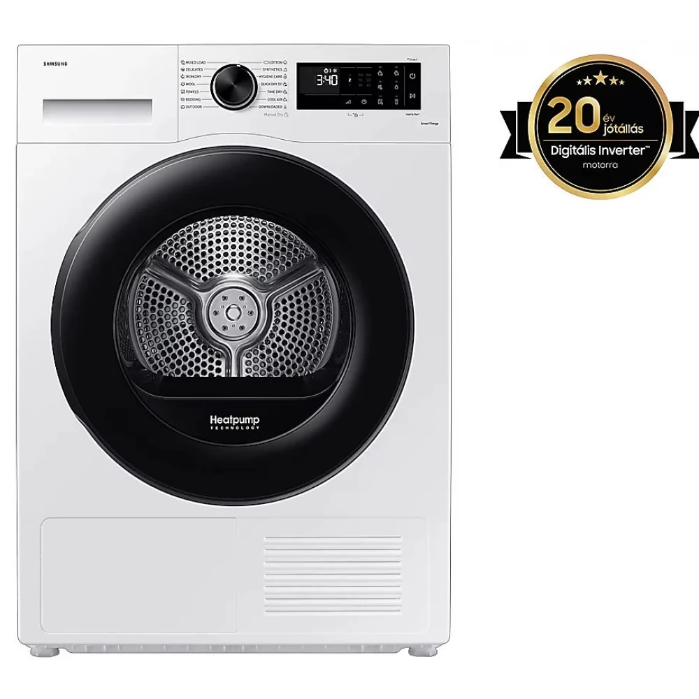 SAMSUNG DV90CGC2A0AELE Szárítógép 9kg A+++ fehér
