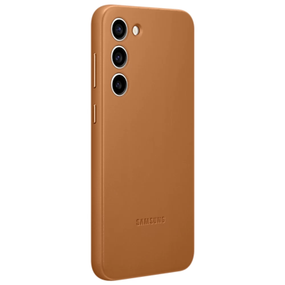SAMSUNG EF-VS916L Bőr hátlap Galaxy S23 Plus barna