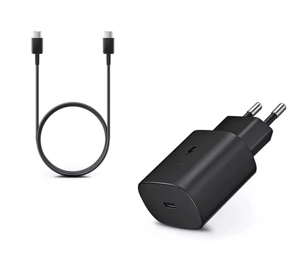 Samsung EP-TA865 Type-C kompatibilis hálózati töltő adapter + Type-C kábel 65W fekete (No logo)