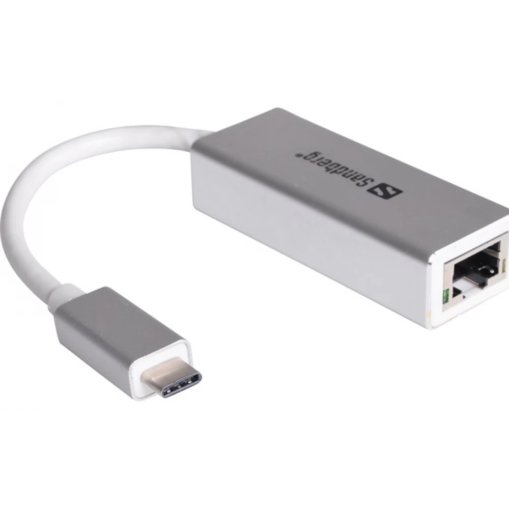 SANDBERG 136-04 USB 3.1 Type C UTP Átalakító 10cm 1Gbps fehér