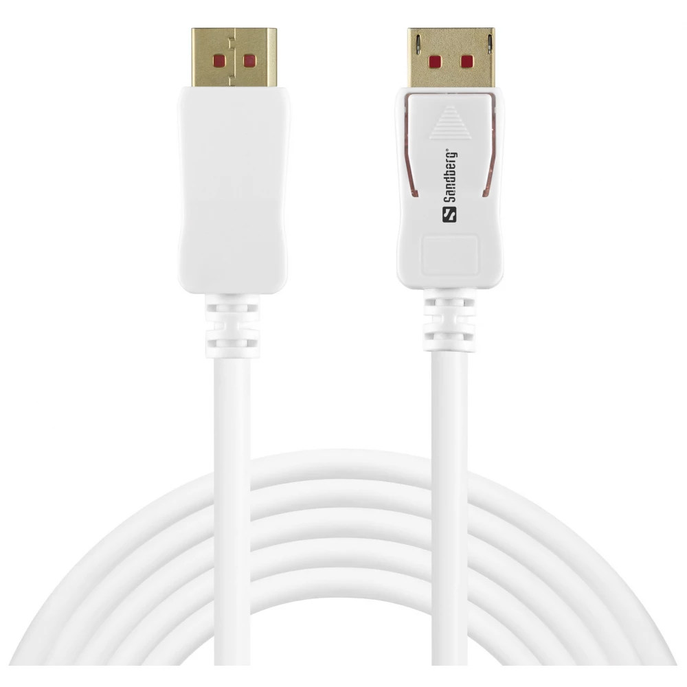 SANDBERG DisplayPort 1.4 Összekötő Fehér 2m 509-15