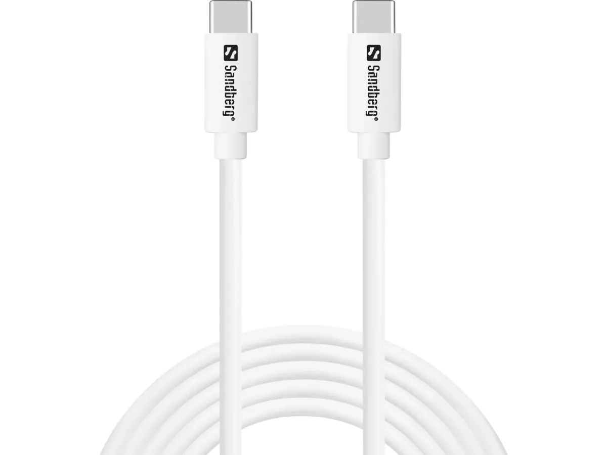 SANDBERG USB 2.0 Type C Összekötő Fehér 2m 336-53