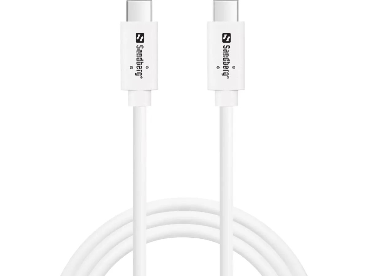 SANDBERG USB 3.1 Type C Összekötő Fehér 1m 136-53