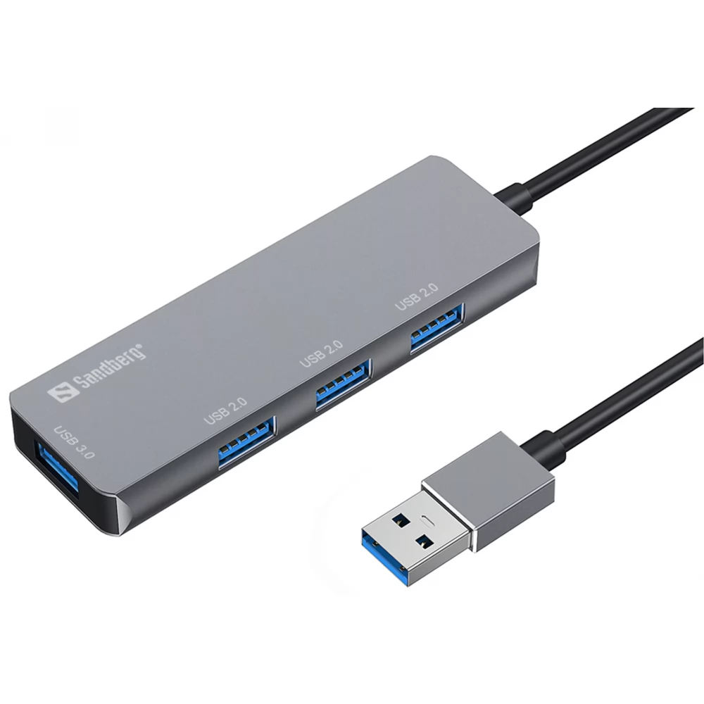 SANDBERG USB-A Hub 1xUSB3.0 + 3x2.0 SAVER