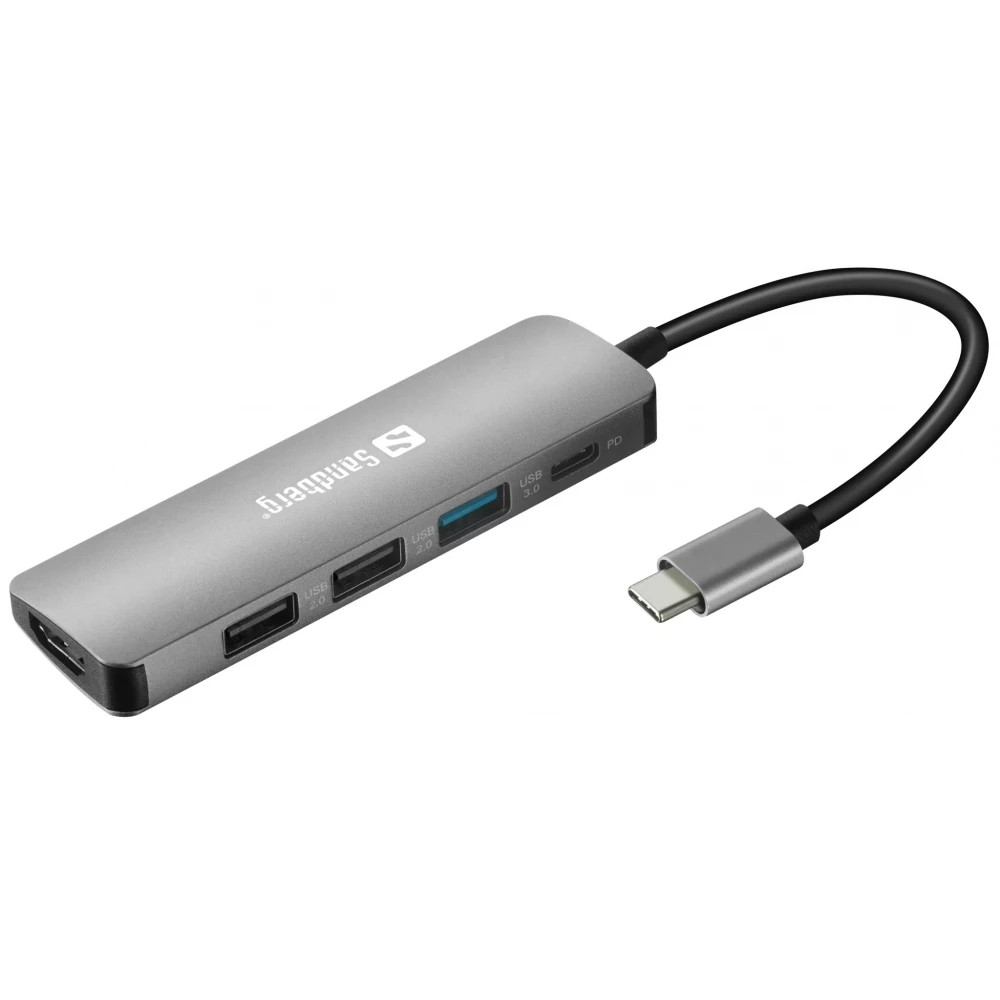 SANDBERG USB-C Dock HDMI+3xUSB+PD 100W