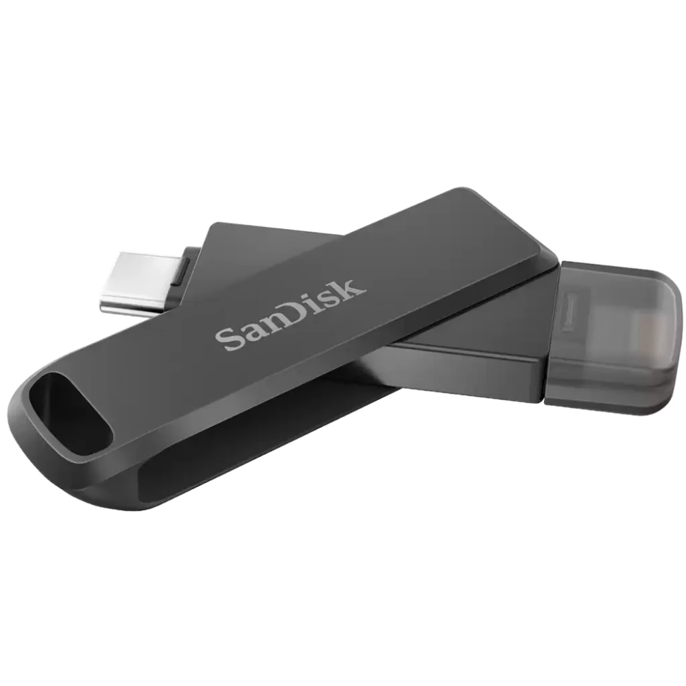 SANDISK Ixpand luxe 64GB USB 3.0 Type C + Lightning fekete