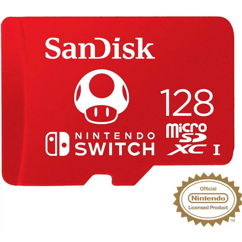 SANDISK microSDXC UHS-I card for Nintendo Switch piros 128GB