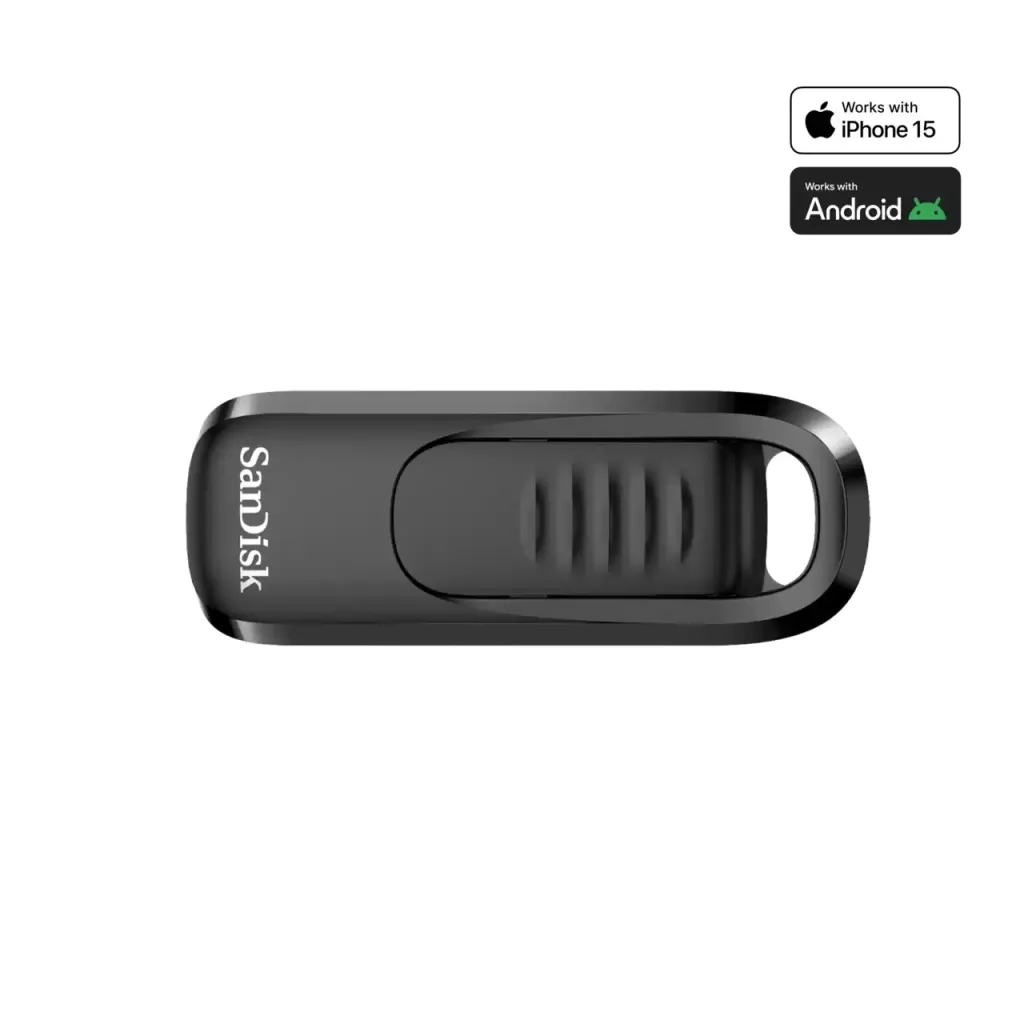 SANDISK Ultra Slider 64GB USB 3.0 Type C Fekete
