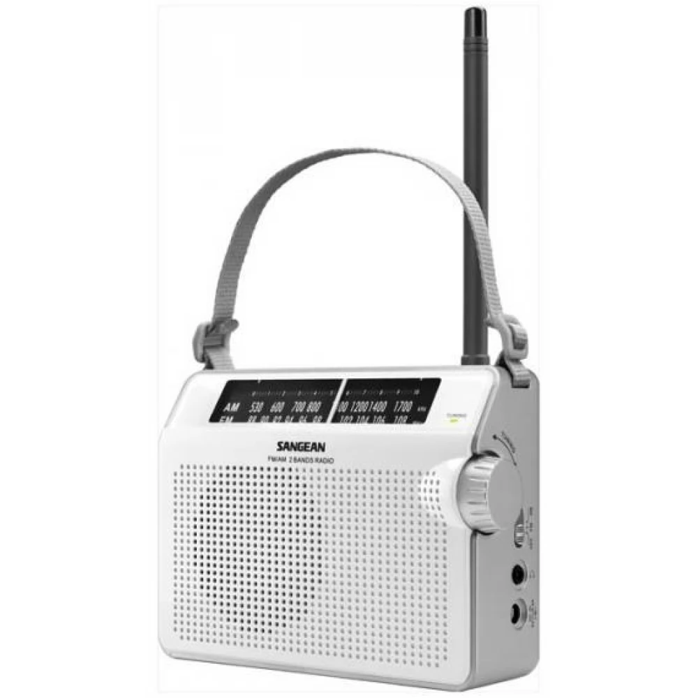 SANGEAN PR-D6 hordozható AM/FM táskarádió fehér