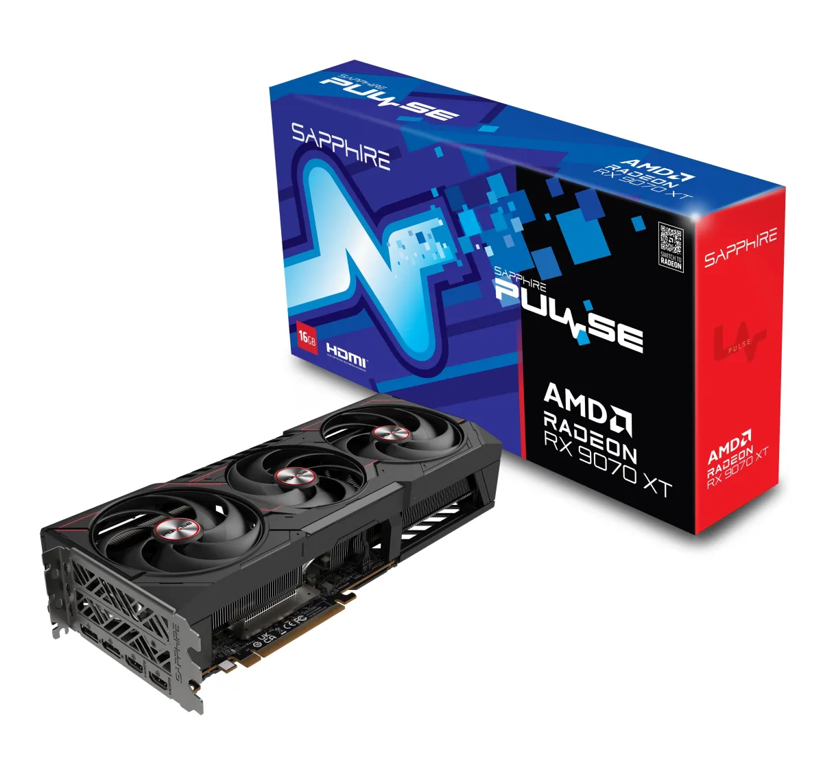SAPPHIRE 11348-03-20G Radeon RX 9070 XT 16GB GDDR6 PULSE GAMING PCIE