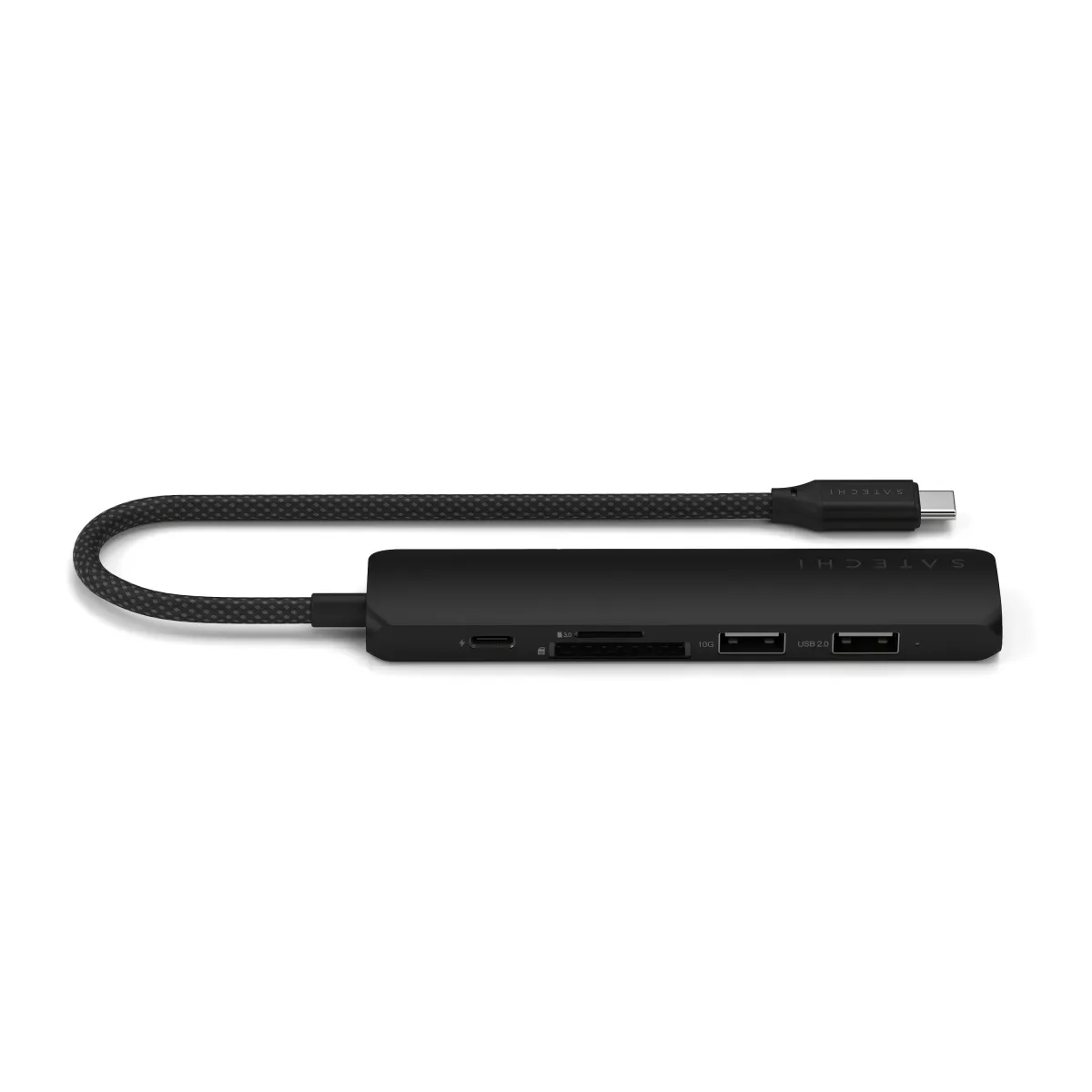 SATECHI USB-C Slim Multi-Port with Ethernet Adapter v2 fekete