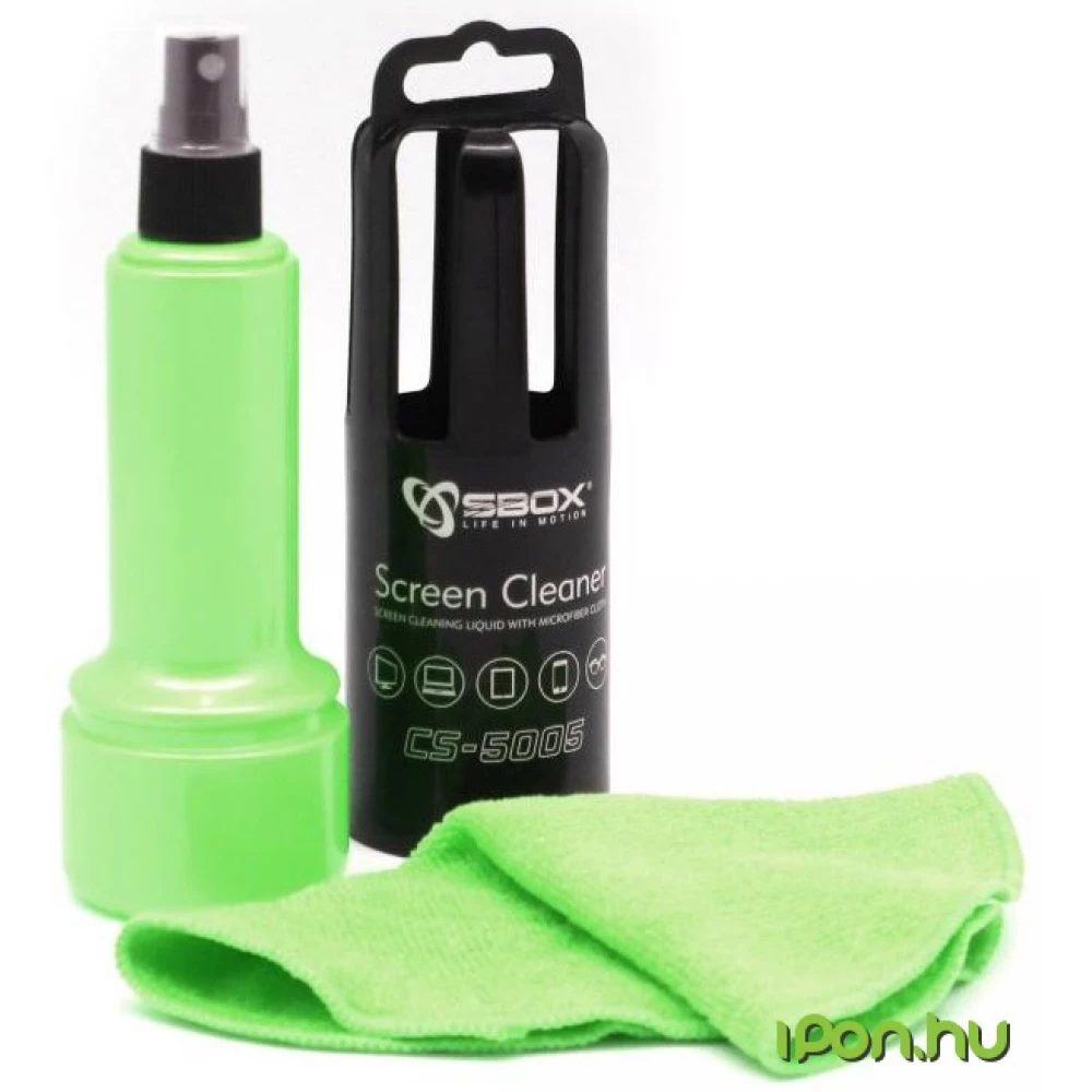 SBOX CS-5005G tisztító spray mikroszálas törlőkendővel