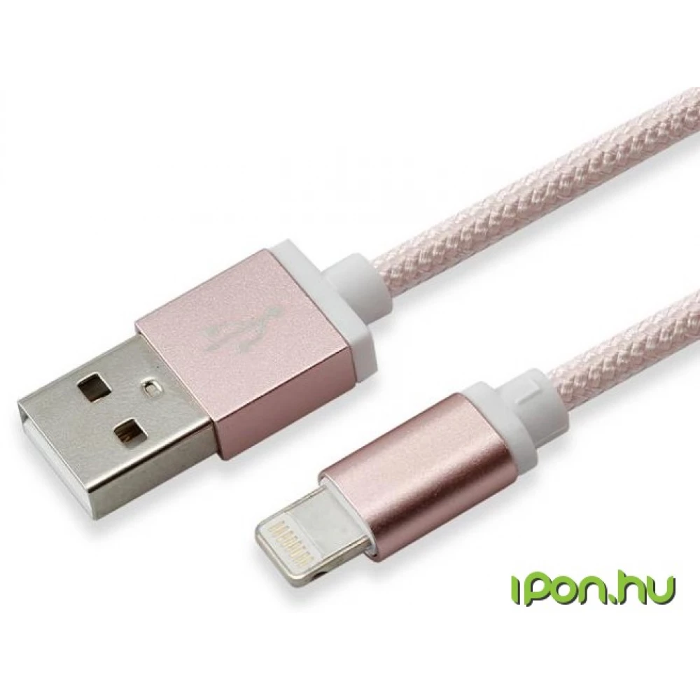 SBOX USB Lightning Töltő/adatkábel Rózsaszín 1.5m IPH7-RG