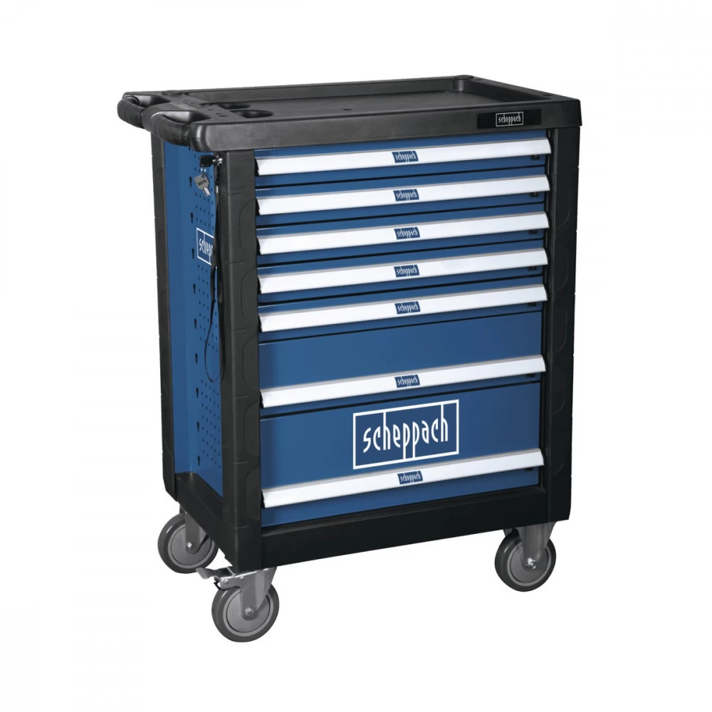 SCHEPPACH TW 1000 7 fiókos műhelykocsi 263 db szerszámmal