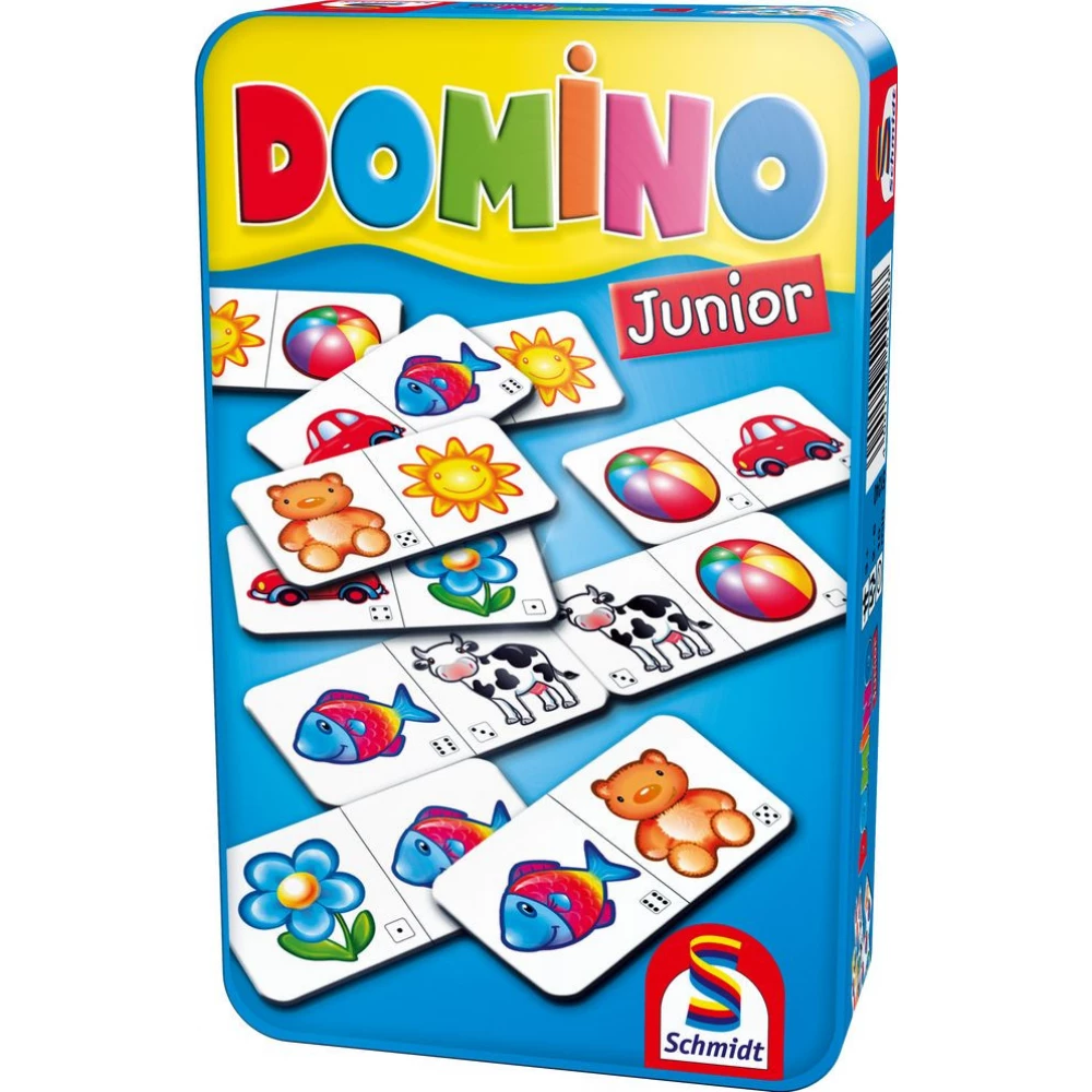 SCHMIDTSPIELE 51240 Domino Junior fémdobozban társasjáték
