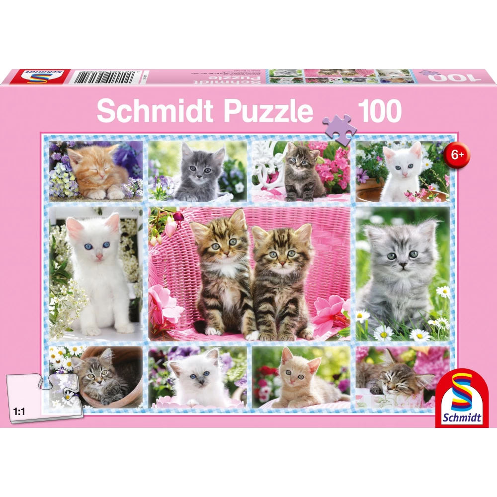 SCHMIDTSPIELE 56135 Cicák 100db-os puzzle