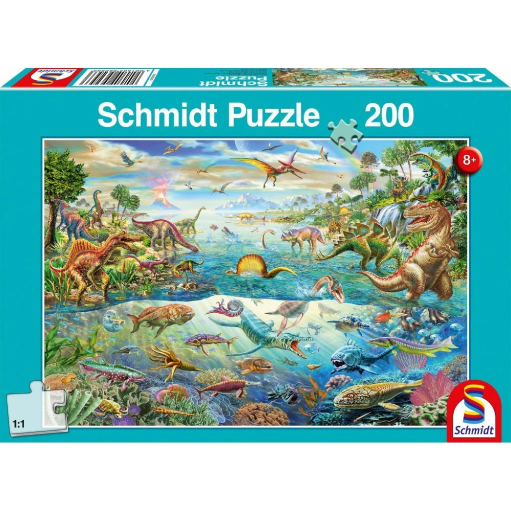 SCHMIDTSPIELE 56253 Discover the Dinosaurs 200db-os puzzle