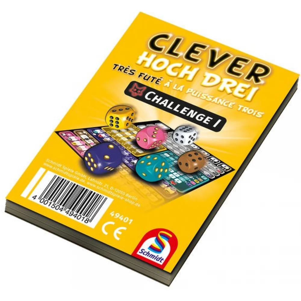 SCHMIDTSPIELE Clever hoch Drei Challenge Block társasjáték