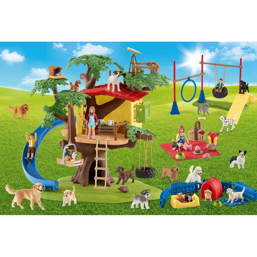 SCHMIDTSPIELE Puzzle játék 100 darabos Schleich Farm World A farm és az üzlet