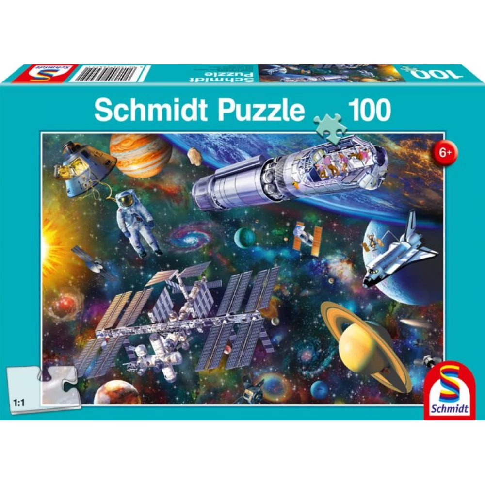 SCHMIDTSPIELE Puzzle játék 100 darabos Space Fun
