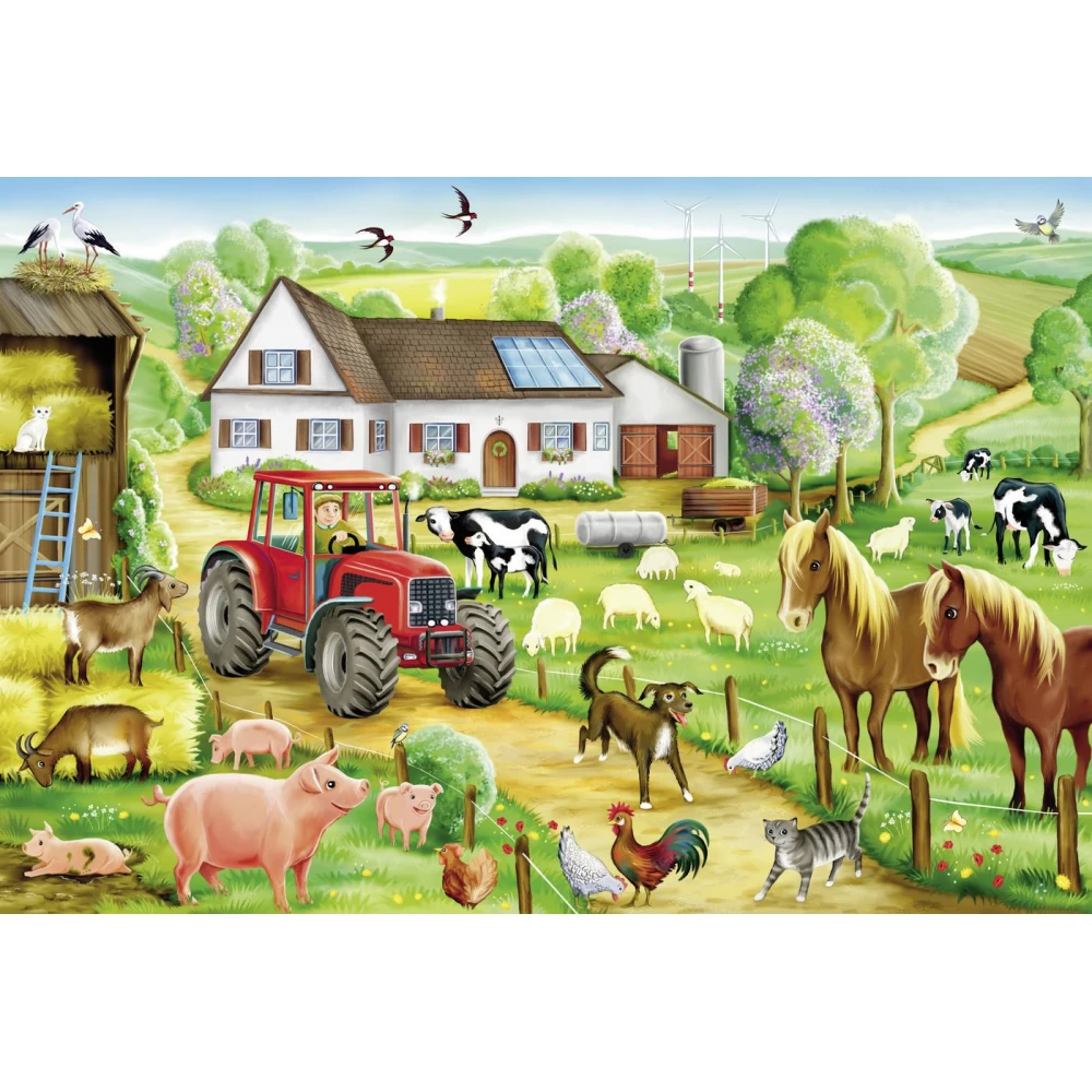 SCHMIDTSPIELE Puzzle játék 100 darabos Vidám tanya