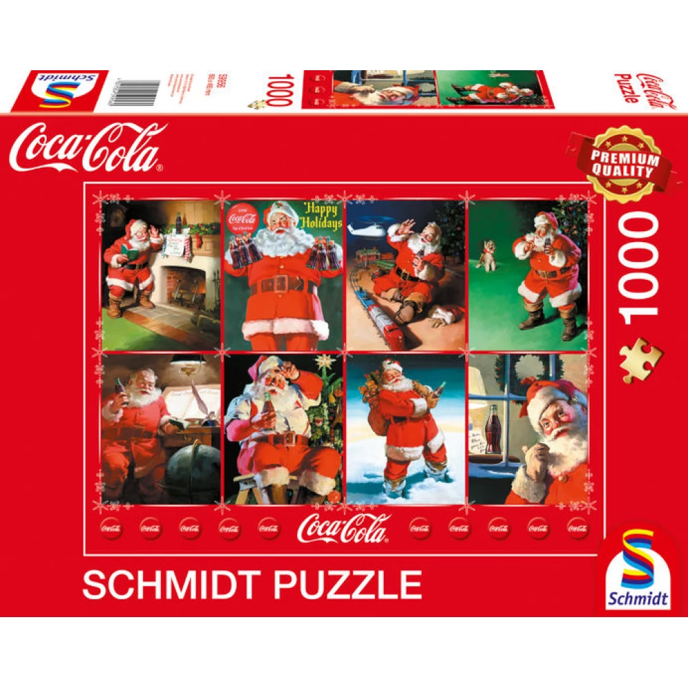 SCHMIDTSPIELE Puzzle játék 1000 darabos A Coca Cola télapók