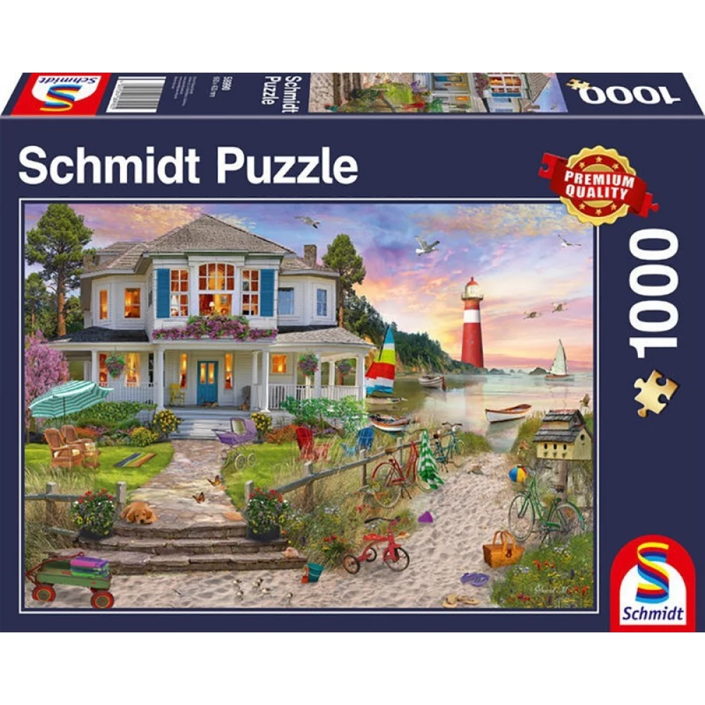 SCHMIDTSPIELE Puzzle játék 1000 darabos A tengerparti ház