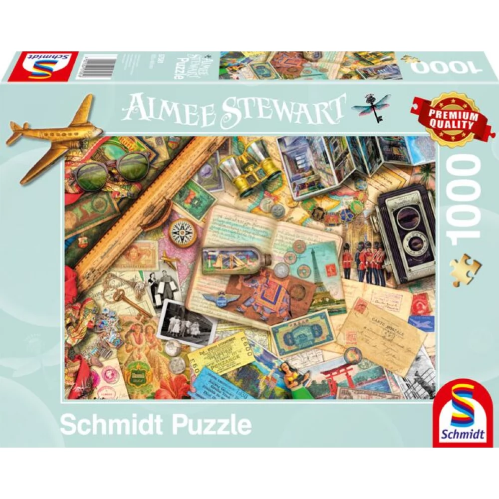 SCHMIDTSPIELE Puzzle játék 1000 darabos Aimee Steward Served up: Travel memories