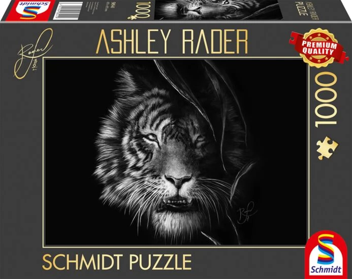 SCHMIDTSPIELE Puzzle játék 1000 darabos Ashley Rader Vadon - Tigris: A szabadság megtestesítője