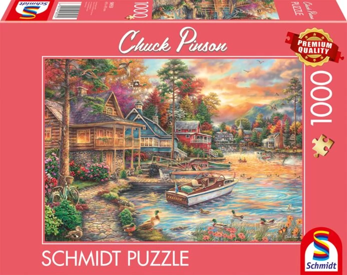 SCHMIDTSPIELE Puzzle játék 1000 darabos Chuck Pinson: Part a naplementében