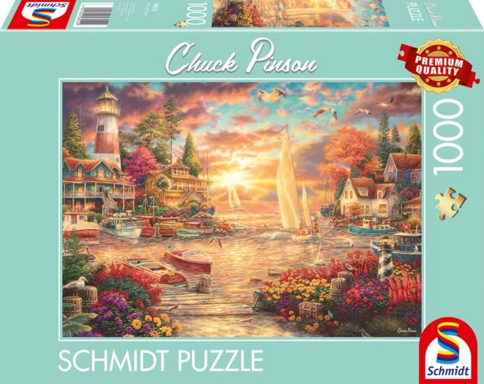 SCHMIDTSPIELE Puzzle játék 1000 darabos Chuck Pinson: Tóparti nyugalom