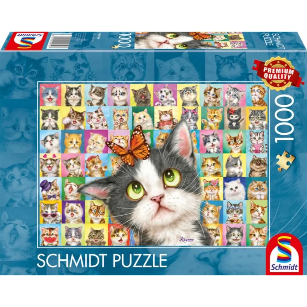 SCHMIDTSPIELE Puzzle játék 1000 darabos Cicák utánzása