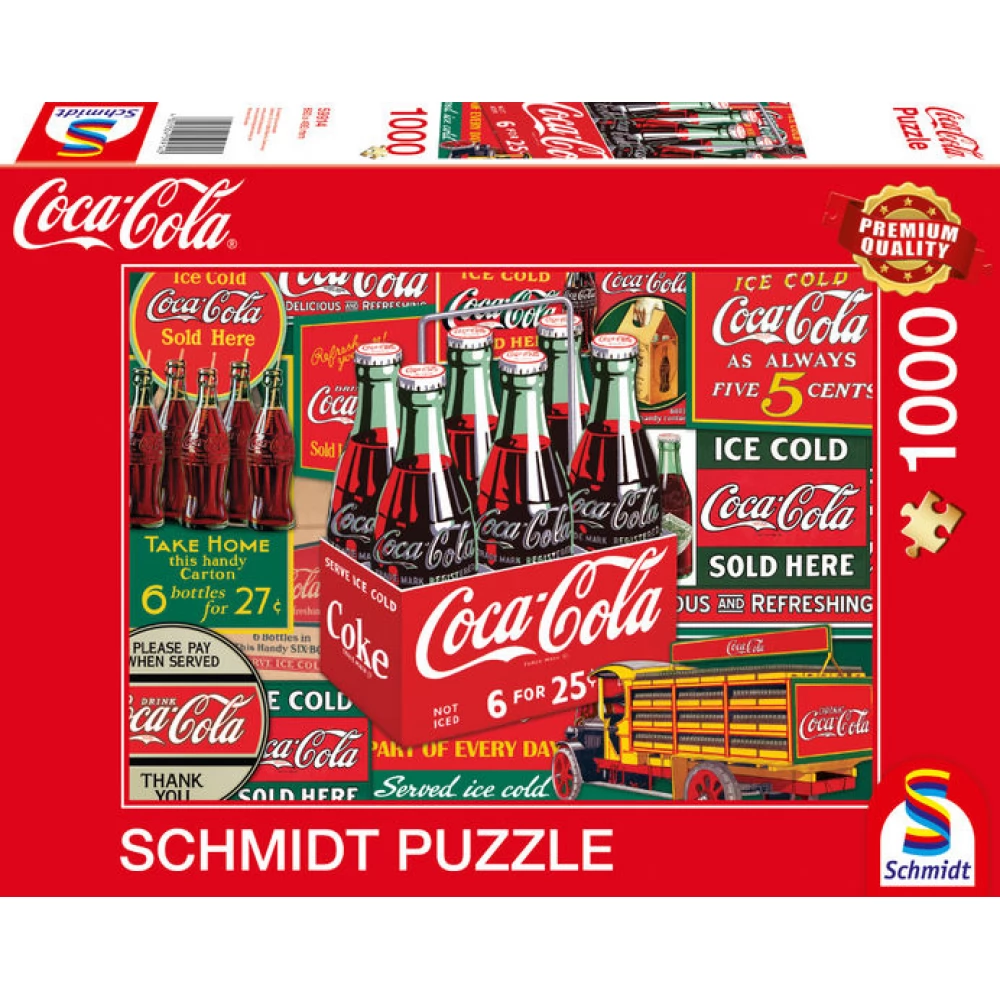 SCHMIDTSPIELE Puzzle játék 1000 darabos Coca Cola - Classic