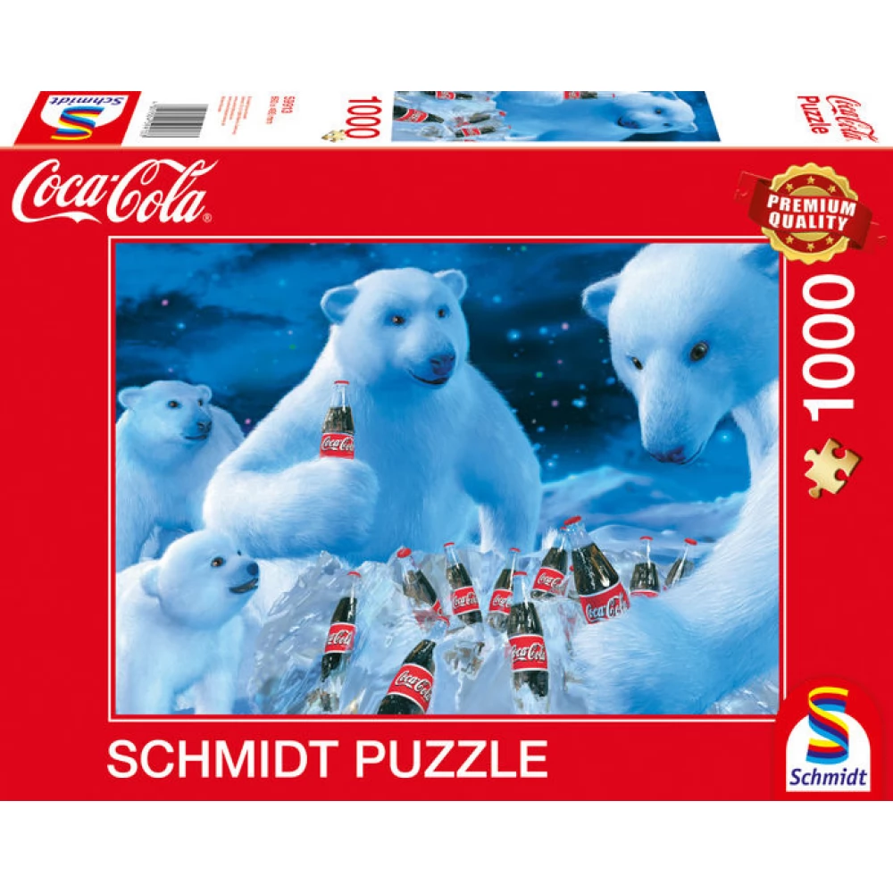 SCHMIDTSPIELE Puzzle játék 1000 darabos Coca Cola jegesmedvék